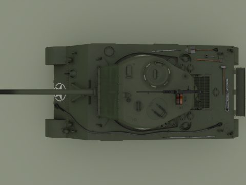 M4A2 Sherman 76w Modèle 3D