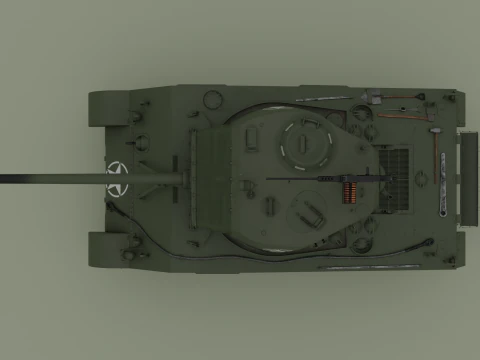 M4A2 Sherman 76w 3D Model