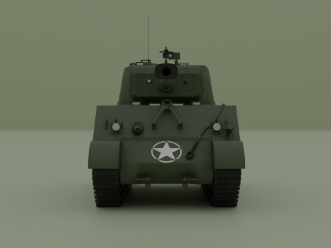 M4A2 Sherman 76w Modèle 3D