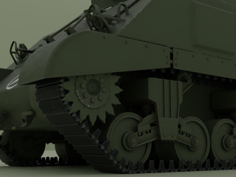 M4A2 Sherman 76w Modèle 3D
