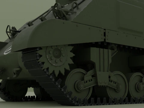 M4A2 Sherman 76w 3D Model