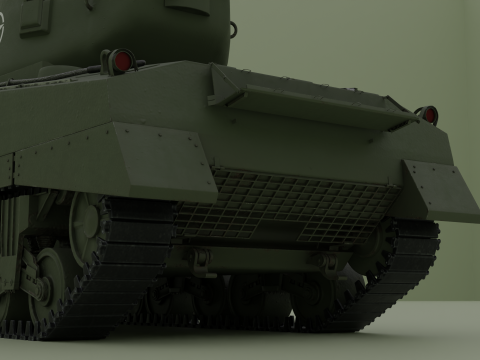 M4A2 Sherman 76w Modèle 3D