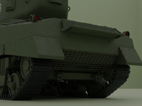 M4A2 Sherman 76w 3D Model