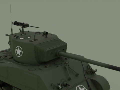 M4A2 Sherman 76w Modèle 3D