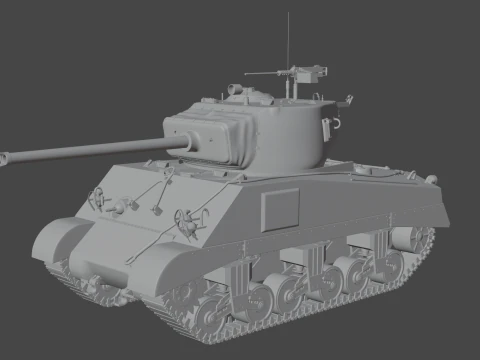 M4A2 Sherman 76w 3D Model