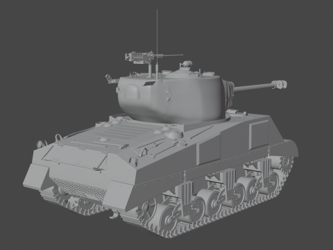 M4A2 Sherman 76w Modèle 3D