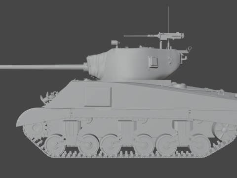 M4A2 Sherman 76w Modèle 3D