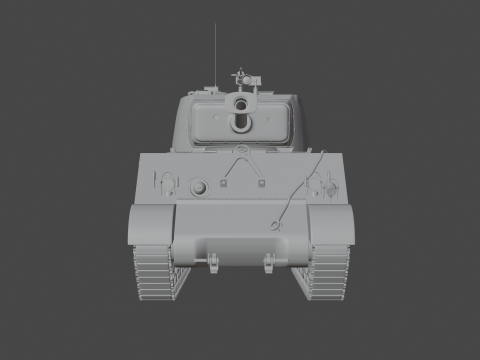M4A2 Sherman 76w Modèle 3D