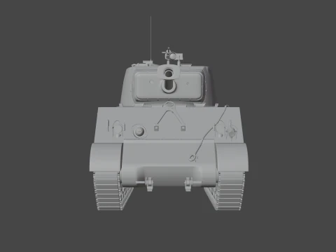 M4A2 Sherman 76w 3D Model