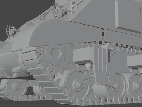 M4A2 Sherman 76w Modèle 3D