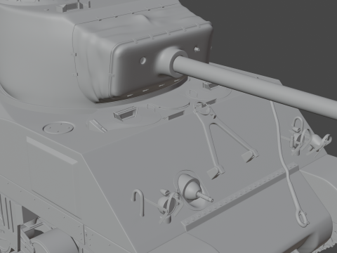 M4A2 Sherman 76w Modèle 3D
