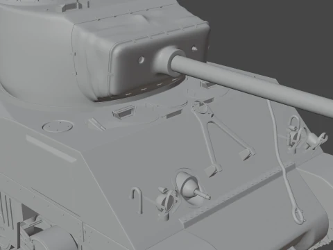 M4A2 Sherman 76w 3D Model