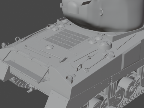 M4A2 Sherman 76w Modèle 3D