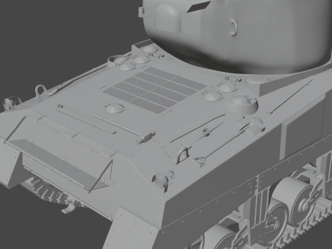 M4A2 Sherman 76w 3D Model