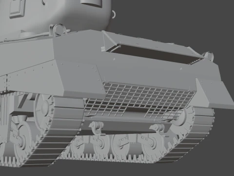 M4A2 Sherman 76w 3D Model