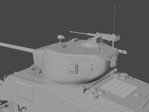 M4A2 Sherman 76w Modèle 3D