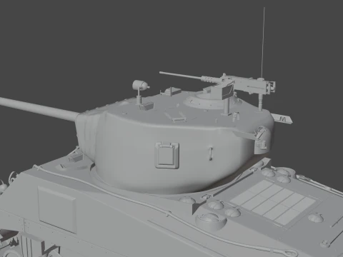 M4A2 Sherman 76w 3D Model