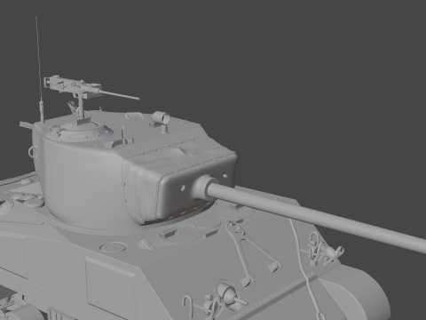 M4A2 Sherman 76w Modèle 3D