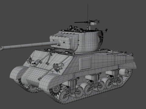 M4A2 Sherman 76w 3D Model