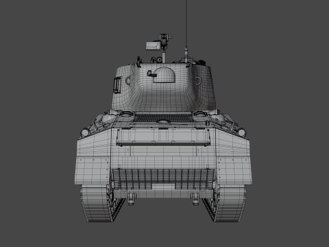 M4A2 Sherman 76w Modèle 3D