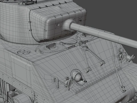 M4A2 Sherman 76w 3D Model