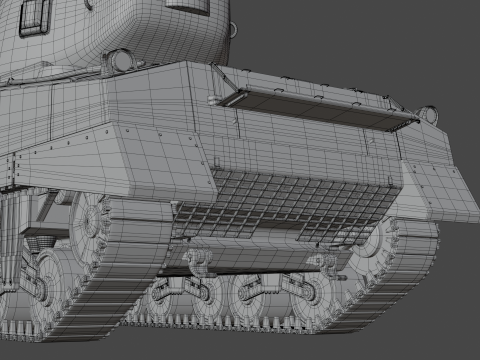 M4A2 Sherman 76w Modèle 3D