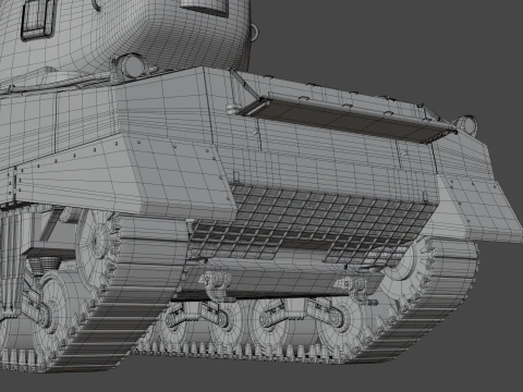 M4A2 Sherman 76w 3D Model
