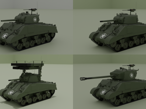 M4 Sherman tank - Collection 3D Модель