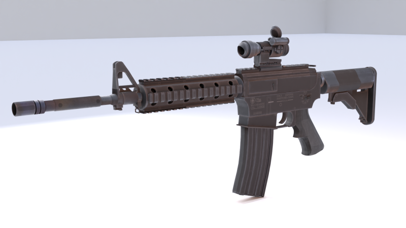 Colt M4 3D Model .c4d .max .obj .3ds .fbx .stl .blend 