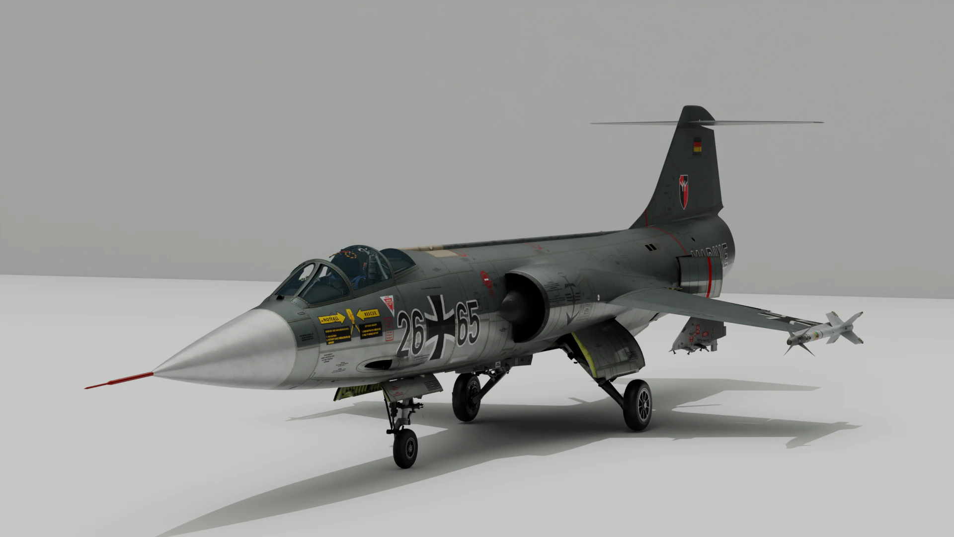 F104G starfighter fighter jet 3D Model .c4d .max .obj .3ds .fbx .stl .blend 