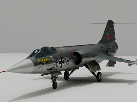 F104G星际战斗机 3D 模型