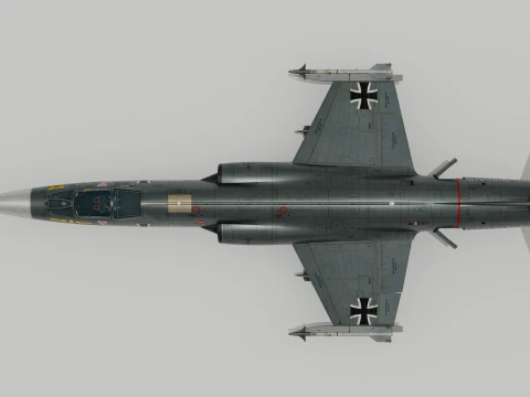 F104G starfighter fighter jet 3D Model