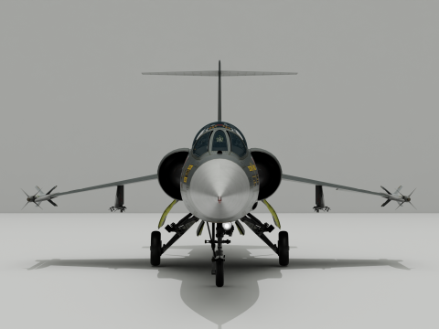 Реактивный истребитель F104G 3D Модель