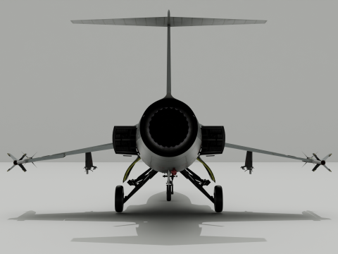 Реактивный истребитель F104G 3D Модель