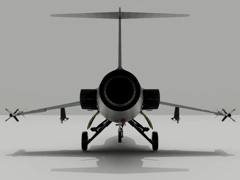 F104G starfighter fighter jet 3D Model