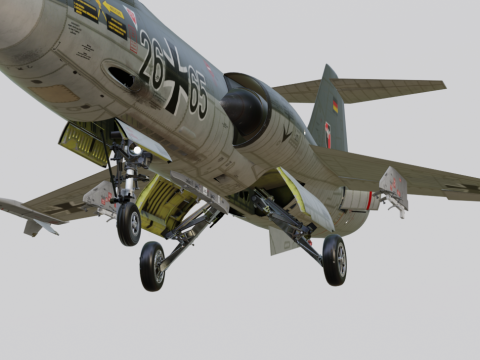 Реактивный истребитель F104G 3D Модель