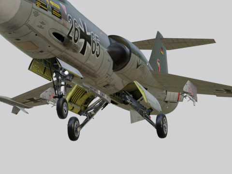 F104G starfighter fighter jet 3D Model