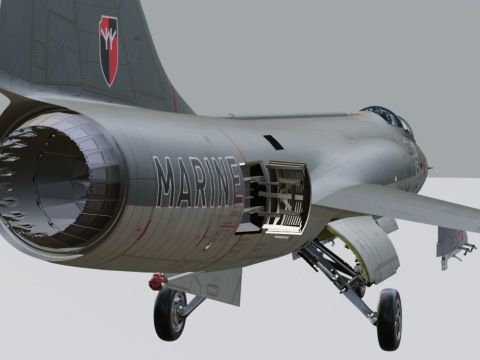 Реактивный истребитель F104G 3D Модель