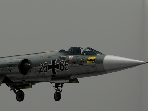 Реактивный истребитель F104G 3D Модель