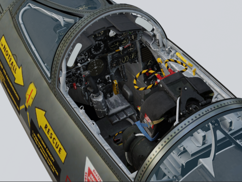 Реактивный истребитель F104G 3D Модель