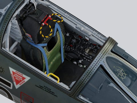 Реактивный истребитель F104G 3D Модель