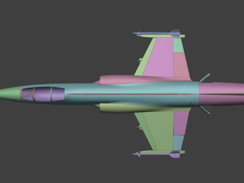 Реактивный истребитель F104G 3D Модель
