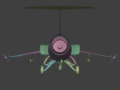 Реактивный истребитель F104G 3D Модель