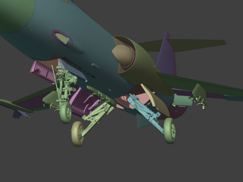 Реактивный истребитель F104G 3D Модель