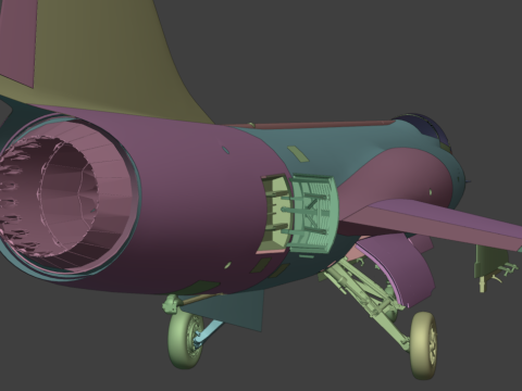 Реактивный истребитель F104G 3D Модель