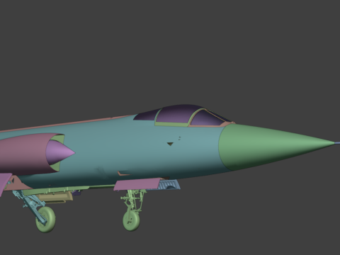 Реактивный истребитель F104G 3D Модель