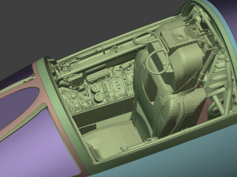 Реактивный истребитель F104G 3D Модель