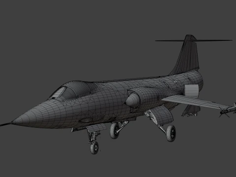 F104G starfighter fighter jet 3D Model