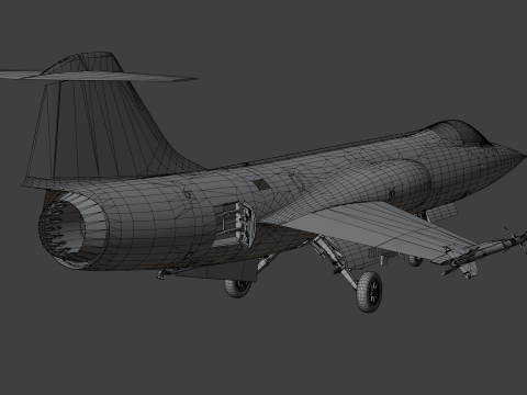 Реактивный истребитель F104G 3D Модель