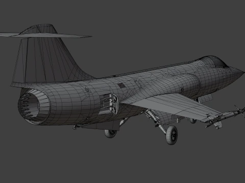 F104G starfighter fighter jet 3D Model